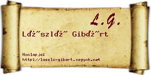 László Gibárt névjegykártya